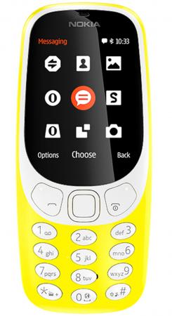 

Мобильный телефон Nokia 3310 Dual Yellow 16 Mb/2.4" (320 x 240)/DualSim/BT/Nokia Series 30+