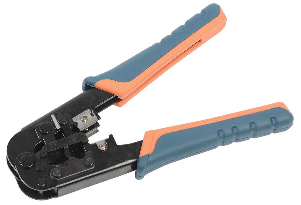 

Инструмент обжимной ITK TM1-B10H для RJ45 RJ12 RJ11 сине-оранжевый