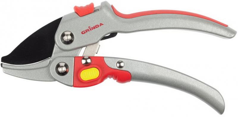 

Секатор Grinda Expert 2-х позиционный с храповым механизмом 423039