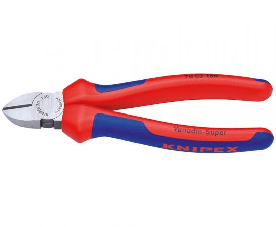 

Бокорезы KNIPEX 7002160 160мм диагональные, ручки с двухцветными многокомпонентными чехлами