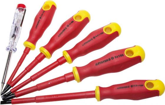 

Набор STAYER PROFI ELECTRO 25145-H6_z01 диэлектрические. тестер. 100-250В. Cr-V. 6шт
