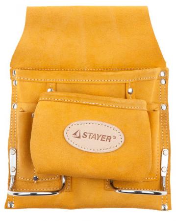 

Сумка STAYER 38515 поясная professional для инструментов кожаная 8карманов 2скобы