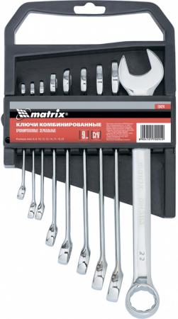 

Набор комбинированных ключей MATRIX 15424 (6 - 22 мм) 9 шт.
