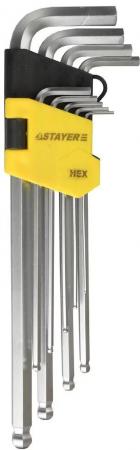 

Набор STAYER MASTER 2741-H9 длинные.сатинированное покрытие.пластик.держатель.HEX 1.5-10мм.9 пред