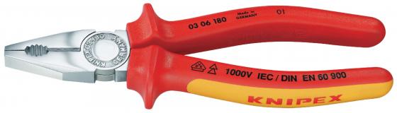 

Пассатижи KNIPEX 0306180 1000V 180мм электротехнический. сталь инструментальная, закаленная