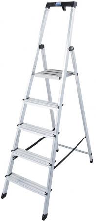 

Стремянка KRAUSE SAFETY KS-126337 5 ступеней раб. высота 3.05 м