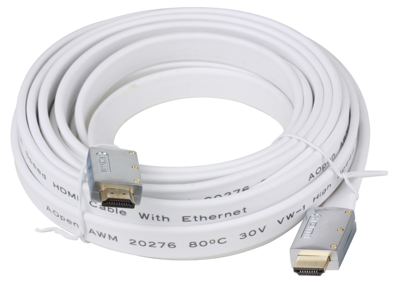 

Кабель AOpen HDMI 19M/M 1.4V+3D/Ethernet AOpen <ACG545A_W-5M> серебряно-белый Flat Top Quality