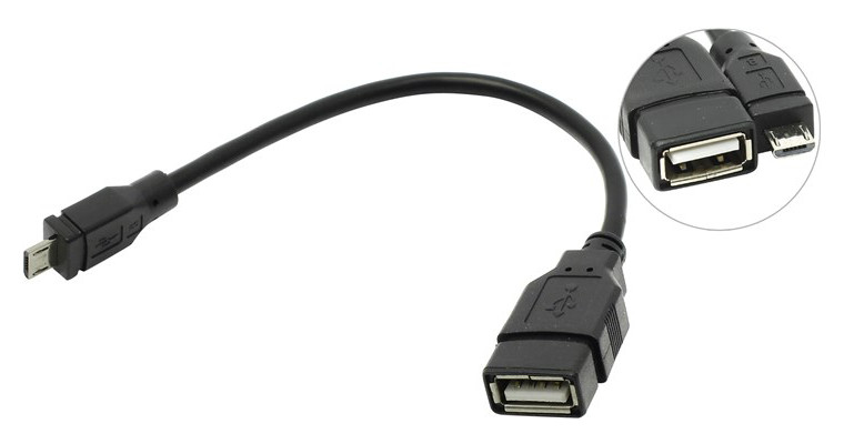 Кабель-переходник OTG MicroUSB-USB-Af VCOM [CU280]