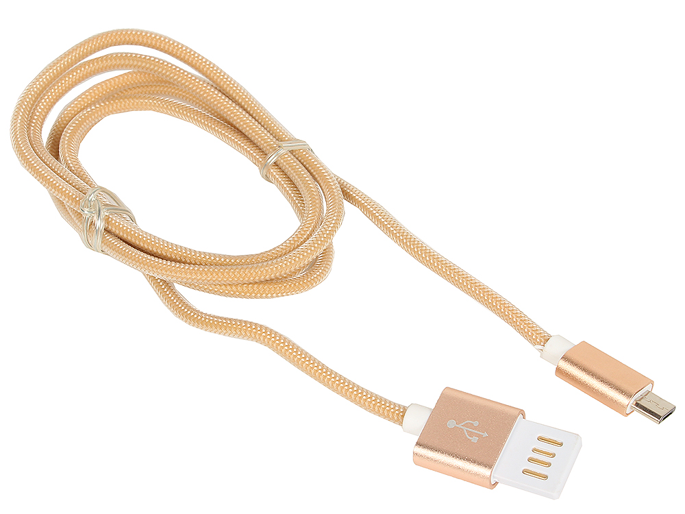 

Кабель USB 2.0 Cablexpert, AM/microBM 5P, 1м золотой металлик (CCB-mUSBgd1m)