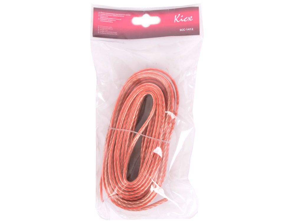 

Акустический кабель Kicx SCC-1412 14AWG 12м прозрачный