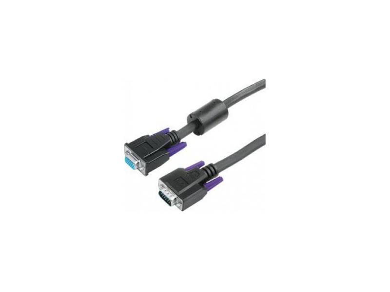 

Кабель VGA 1.8м Hama двойное экранирование ферритовый фильтр черный H-41936