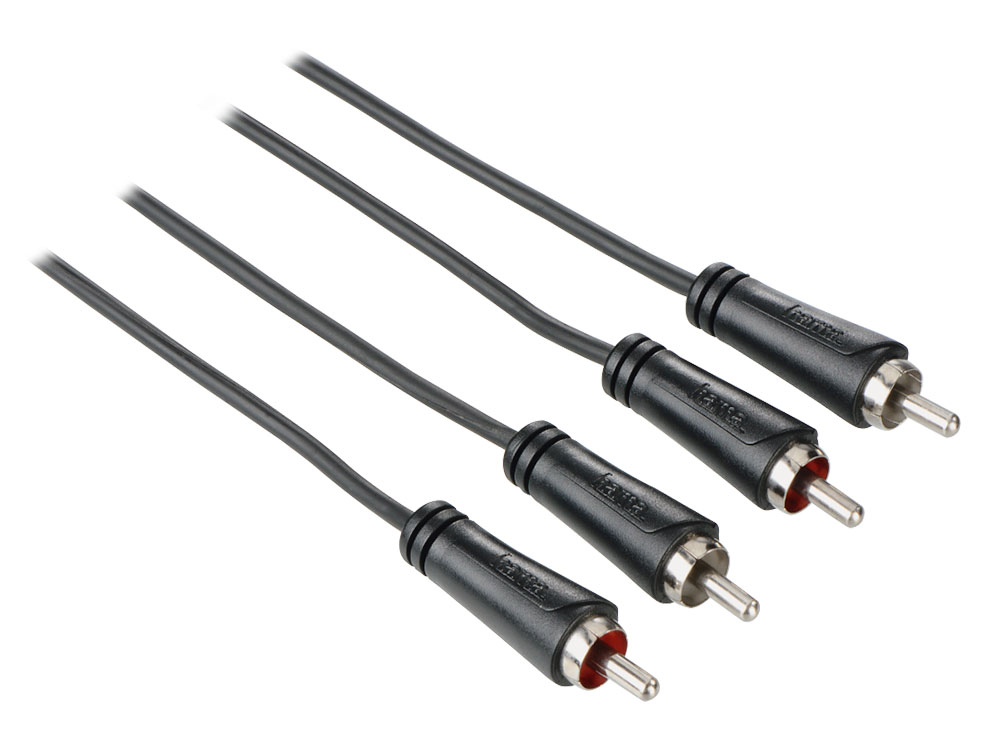 

Кабель соединительный 0.75м Hama 2xRCA (M) - 2xRCA (M) черный 00122271