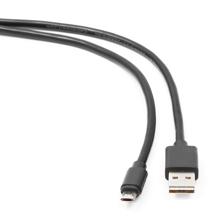 Кабель USB 2.0 Gembird/Cablexpert, двусторонние разъемы, AM/microB 5P, 1.8м, пакет (CC-mUSBDS-6)