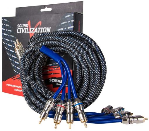 

Акустический кабель Kicx RCA SCM45 4-х канальный 5м