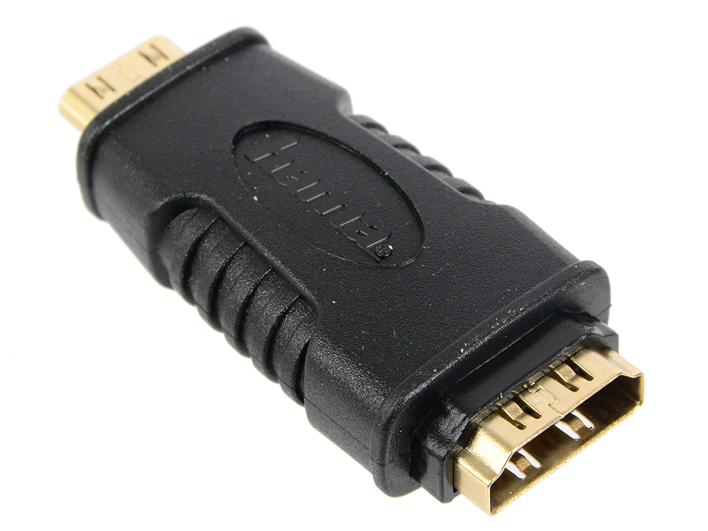 Переходник HDMI-mini HDMI Hama H-39861 позолоченные контакты черный