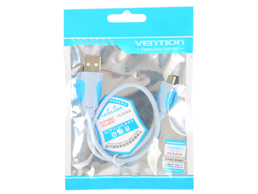 

Кабель USB 2.0 A(m)-microUSB B 0.25м Vention VAS-A04-S025