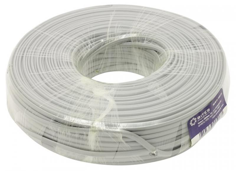 

Кабель телефонный 5bites TEL4615-100S-GY 100м плоский серый