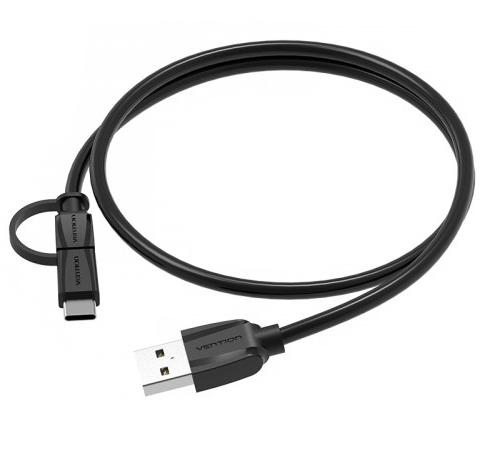 

Кабель USB 3.1 C-microB Vention CABBF Black Edition 1м