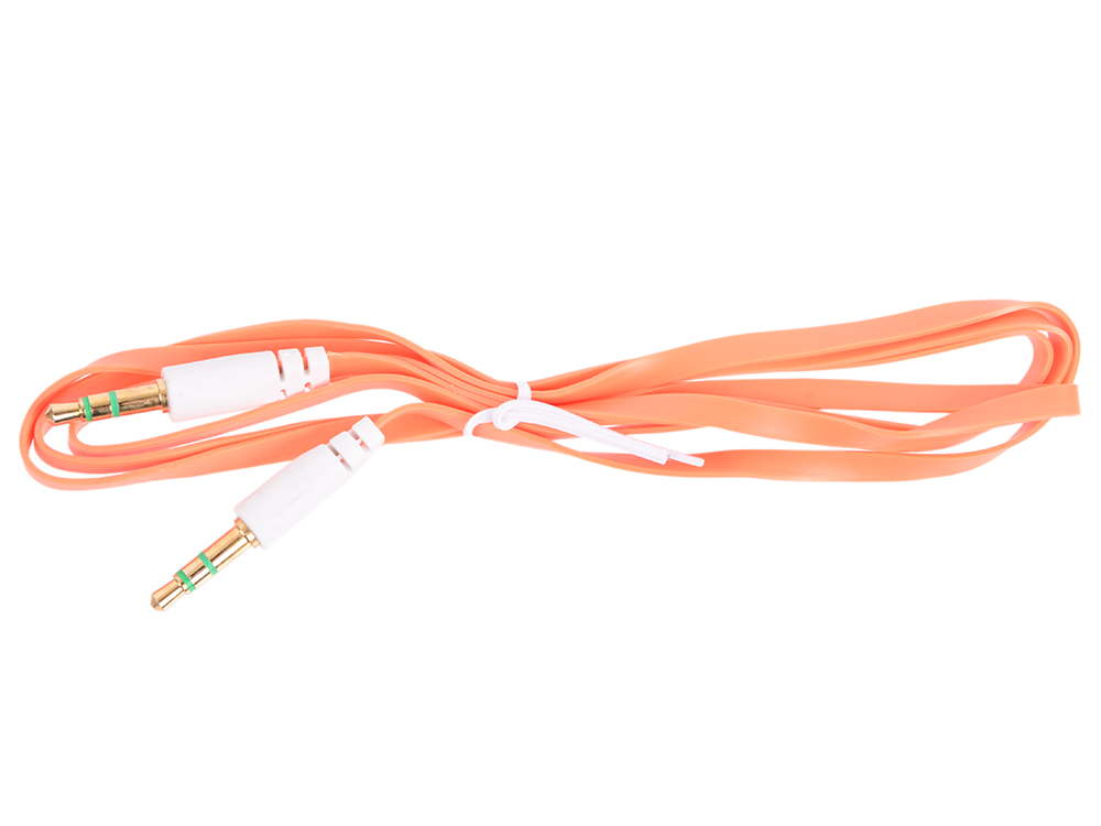 

Кабель Belsis BL1101 (Jack 3.5 mm - Jack 3.5 mm, вилка - вилка, стерео, 0,75 м, оранжевый плоский)