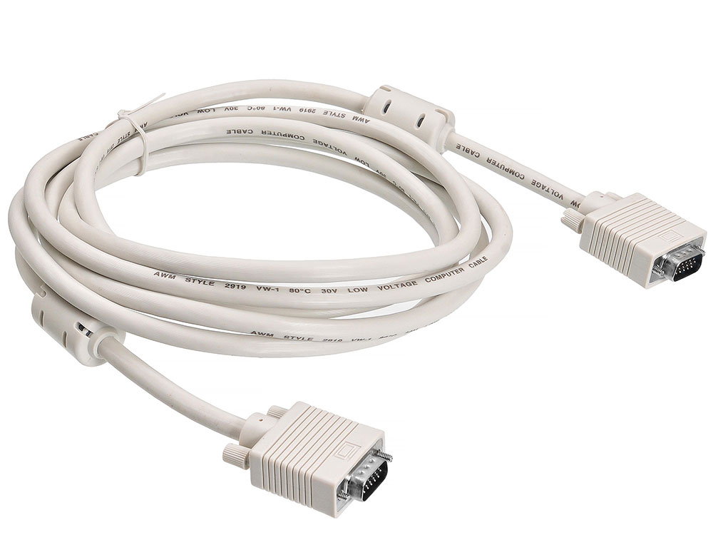

Кабель VGA-VGA 3.0м Buro CAB016S-10 серый