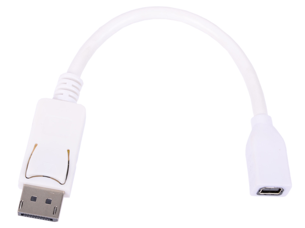 Переходник Mini DisplayPort - DisplayPort Cablexpert A-mDPF-DPM-001-W 0.1 м белый
