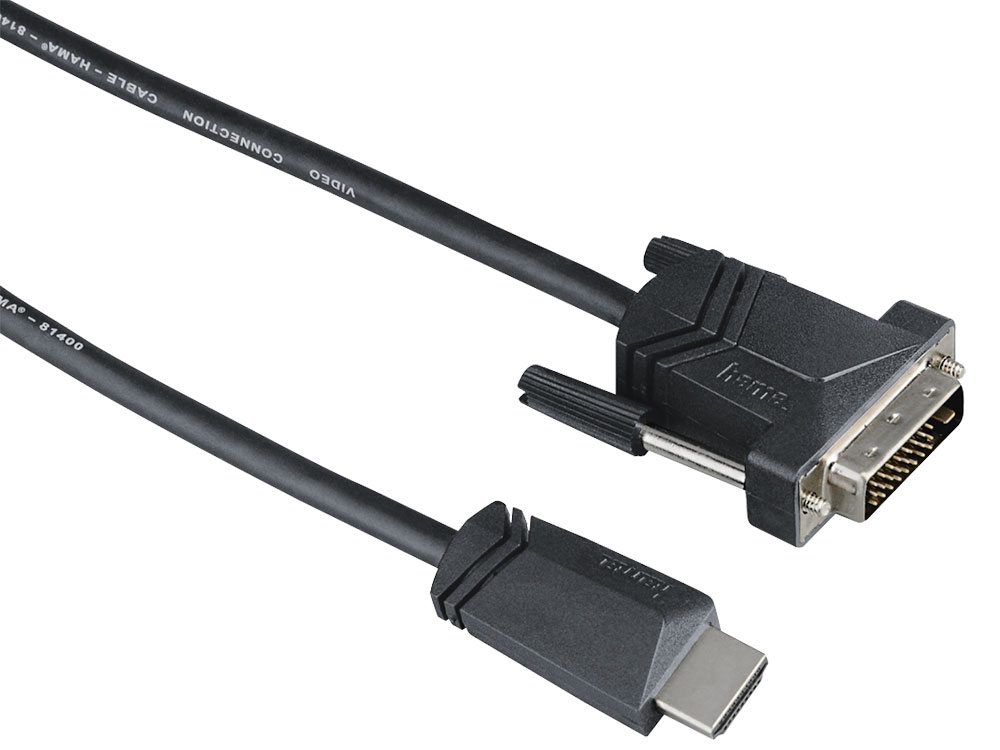 

Кабель DVI-D(m)-HDMI(m) 1.5м Hama Connecting черный 122130