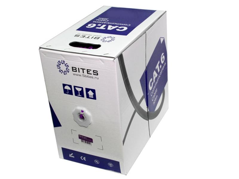 

Кабель UTP indoor 4 пары категория 6 5bites US6575-305A(BL) одножильный CCA PVC 305m синий