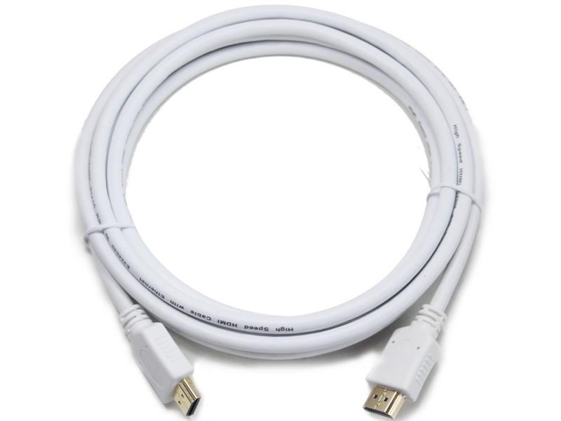 

Кабель HDMI 1м Gembird v1.4 экранированный позолоченные разъемы белый CC-HDMI4-W-1M