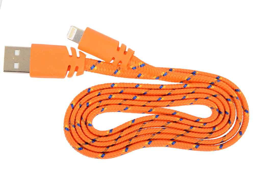 

USB кабель "LP" для Apple 8 pin плоская оплетка (оранжевый/европакет) 0L-00030335