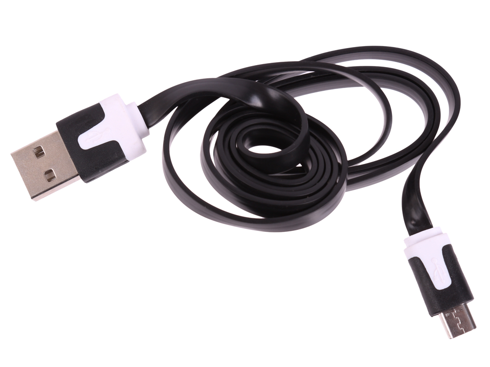 

USB кабель "LP" Micro USB плоский узкий (черный/коробка) R0003928
