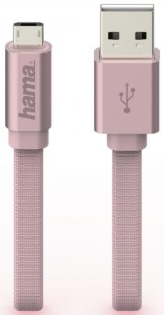 

Кабель USB 2.0-microUSB 1.0м розовый Hama 00178205