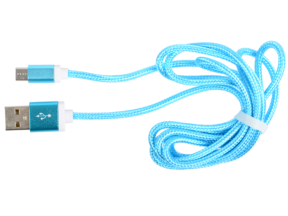 

Кабель MicroUSB-USB Ritmix RCC-311 blue для синхронизации/зарядки, 1.5м, ткан. опл., мет. коннекторы