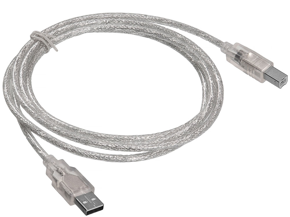 

Кабель USB 2.0 AM-BM 1.8м Buro прозрачный USB2.0-AM/BM-TRANS