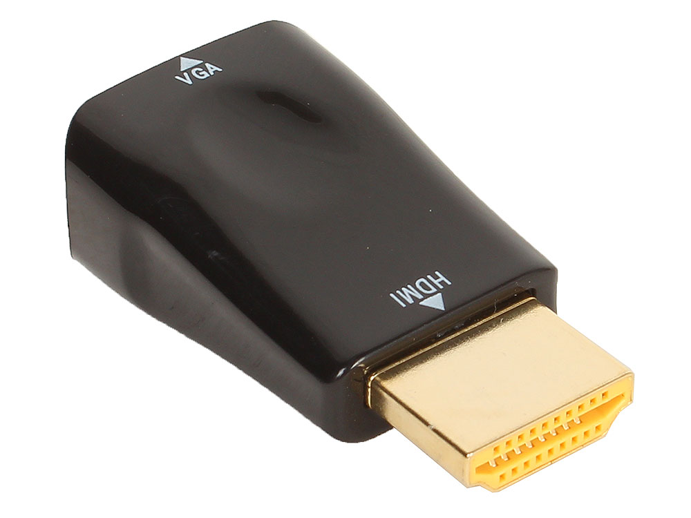 Адаптер ORIENT C116, Адаптер HDMI M -) VGA 15F, для подкл.монитора/проектора к выходу HDMI, черный