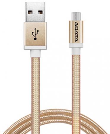 Кабель USB - micro USB A-Data AMUCAL-100CMK-CGD 1 м золотистый