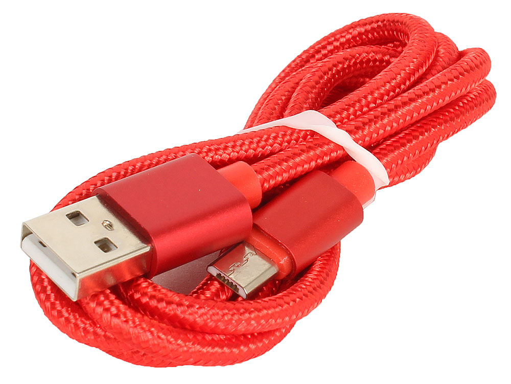 

Кабель USB/micro USB Jet.A JA-DC21 1м красный (в оплётке, поддержка QC 3.0, пропускная способность 2A)