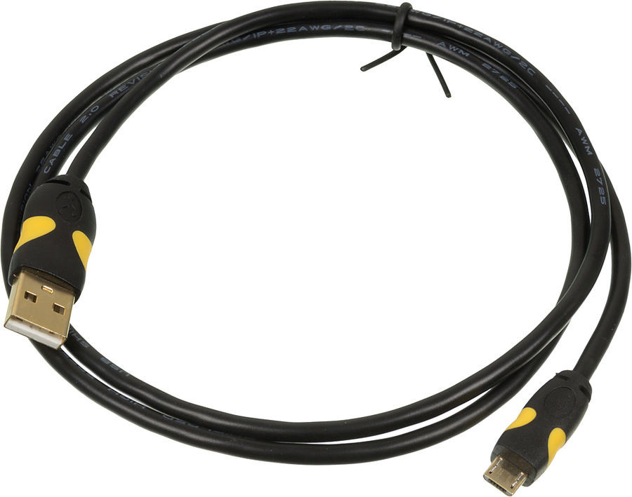 

Кабель 2A Smooth Connector microUSB B (m) USB A(m) 1м черный