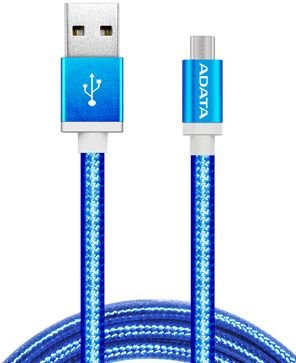 

Кабель microUSB 1м A-Data синий AMUCAL-100CMK-CBL