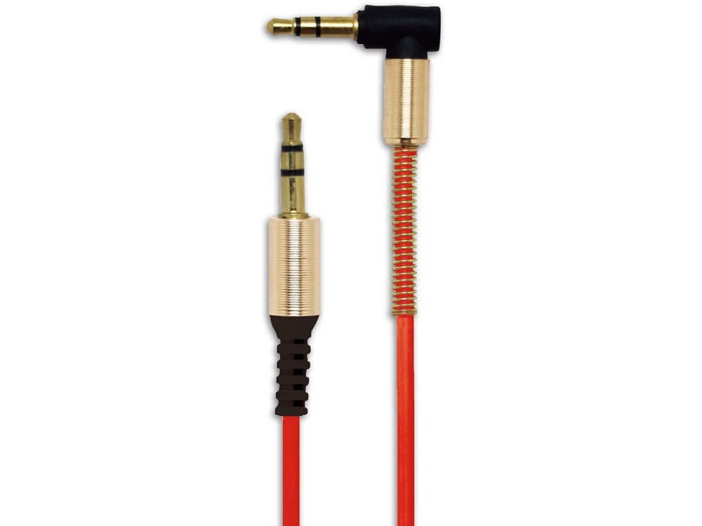 

Аудиокабель Jack 3.5 mm Belsis BS3011, красный, г-образная вилка, стерео-аудио, 1 м