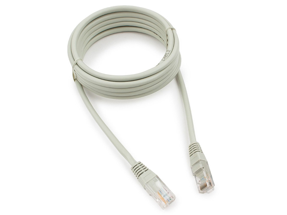 

Патч-корд медный UTP Cablexpert PP10-3M кат.5, 3м, литой, многожильный (серый)