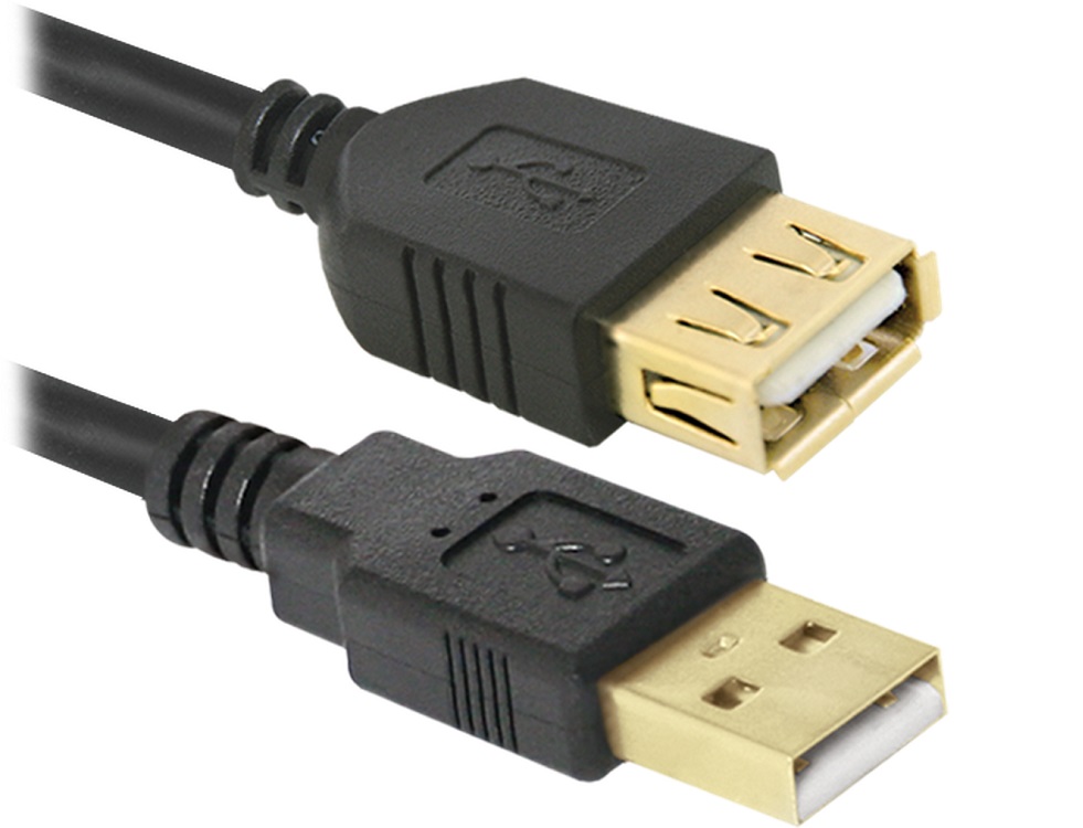 Удлинитель USB Defender USB02-10PRO, 3 м, 2 фер. фильтра