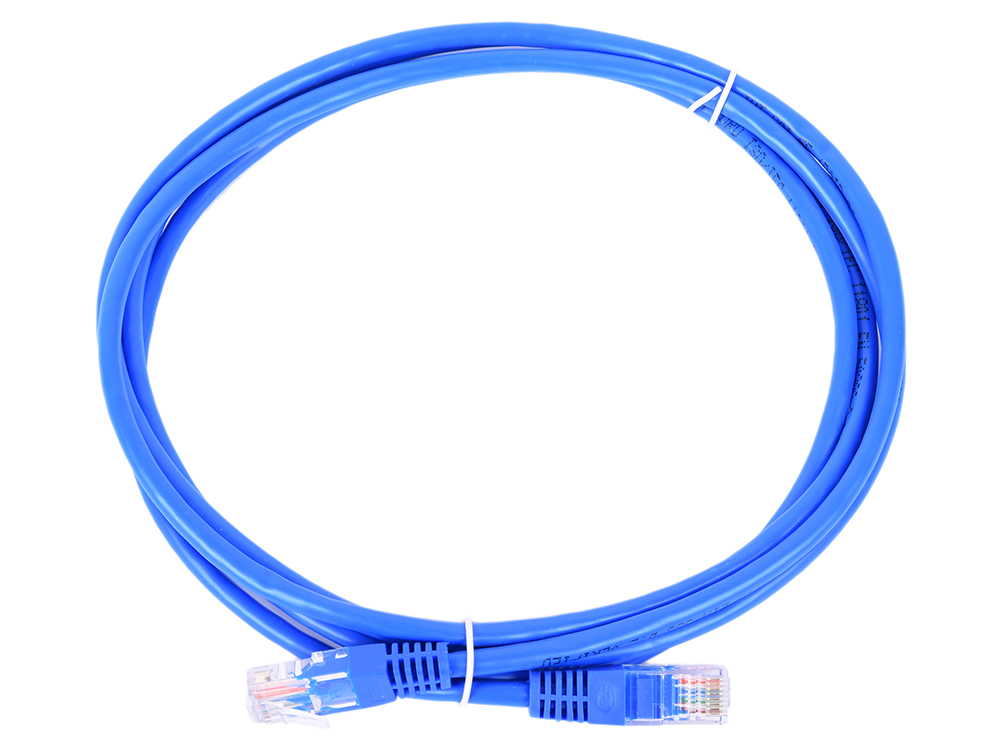 

Патч-корд RJ45 - RJ45, 4 пары, UTP, категория 5е, 2 м, синий, TWT TWT-45-45-2.0-BL