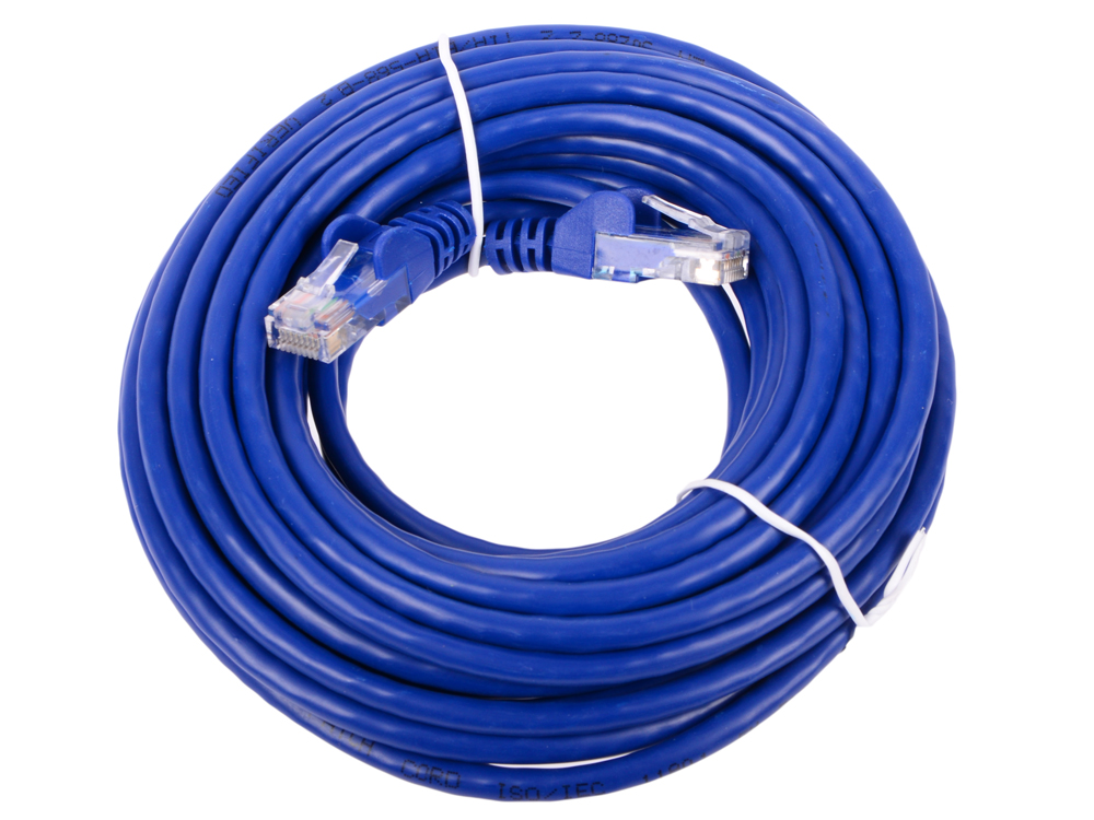 

Патч-корд RJ45 - RJ45, 4 пары, UTP, категория 5е, 7 м, синий, LANMASTER