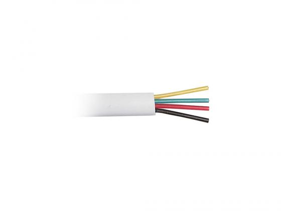 

Кабель телефонный Hyperline TC-4-WH 4 провода плоский многожильный 100м белый