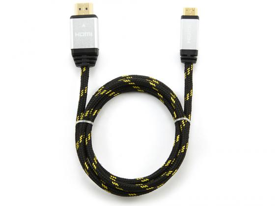 

Кабель HDMI-mini HDMI 1.0м Konoos KCP-HDMICnbk нейлоновая оплетка черный
