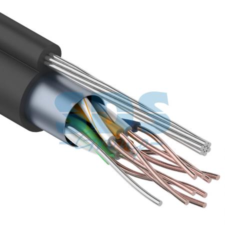 

Кабель FTP 4PR 24AWG CAT5e 305м OUTDOOR + ТРОС*7 REXANT