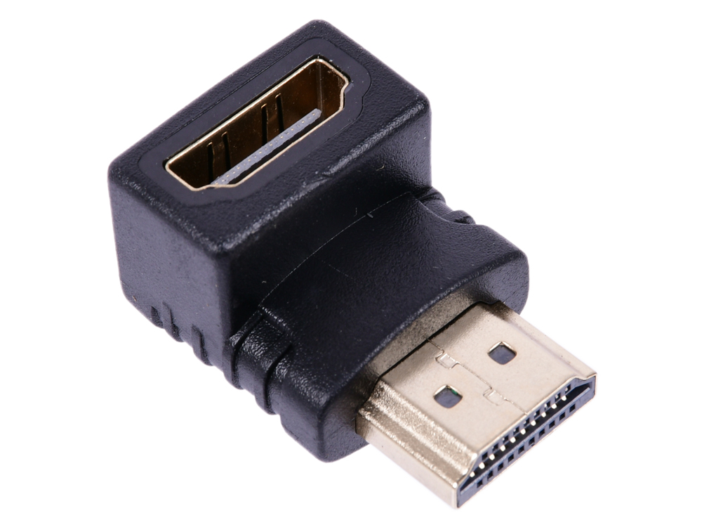 

Cablexpert Переходник HDMI-HDMI 19F/19M угловой соединитель 90 градусов, позолоченные разъемы