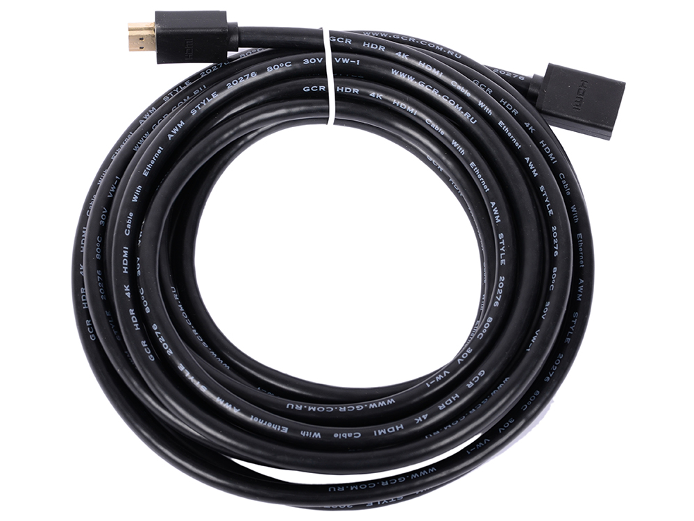 

Удлинитель Greenconnect 5.0m v1.4 HDMI-HDMI черный, OD7.3mm, 28/28 AWG, позолоченные контакты, Ether