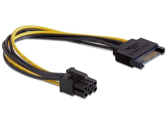 Cablexpert Разветвитель питания SATA-PCI-Express 6pin, для подключения в/к PCI-Е (6pin) к б/п ATX (