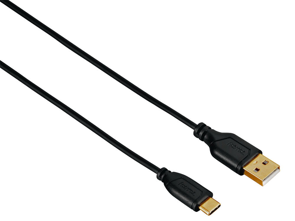 

Кабель Hama Flexi-Slim 00135784 USB Type-C (m) USB A(m) 0.75м черный
